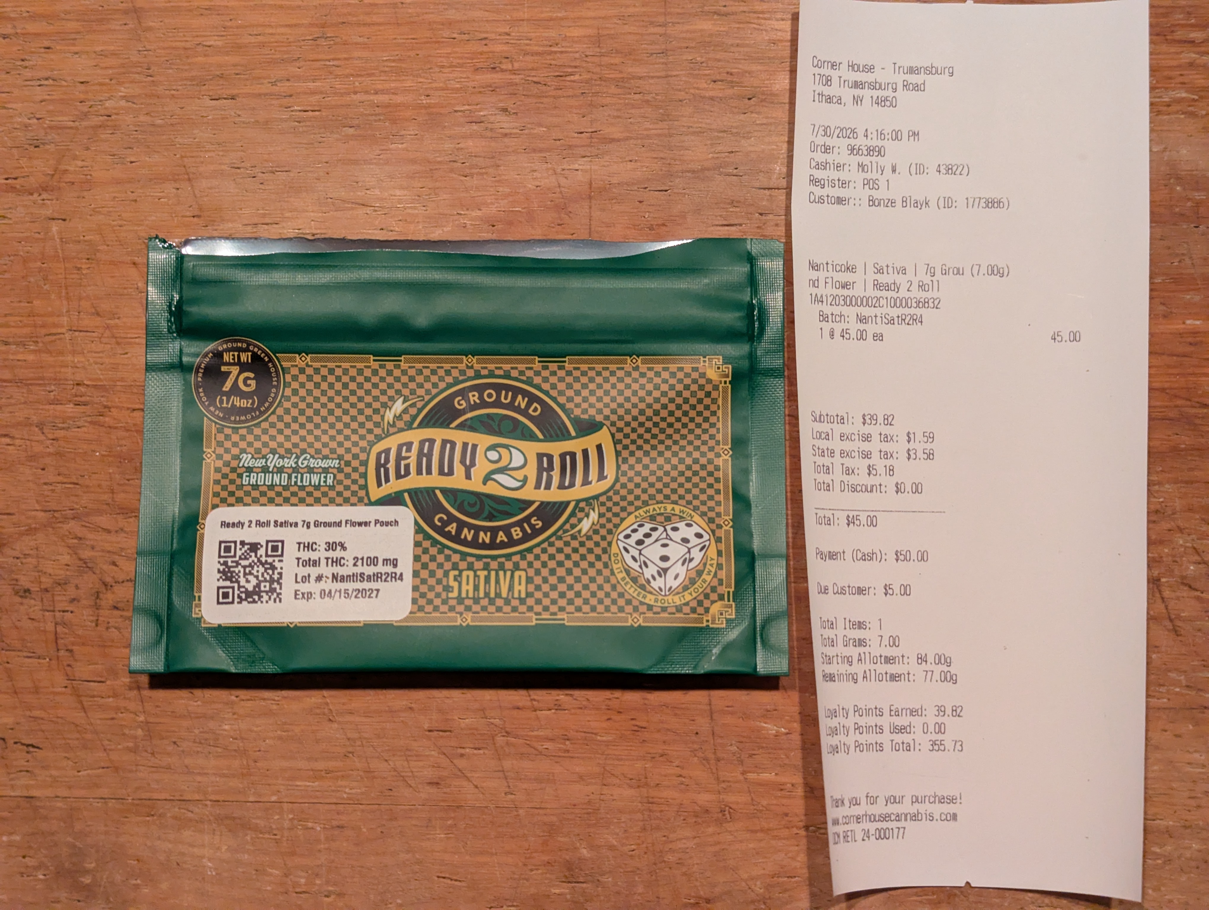 ./2026-07-30 - PXL_20260814_052703955 - MMJ The Corner House - Nanticoke Ground Hybrid - 1 x 7 gm - $45.00.jpg